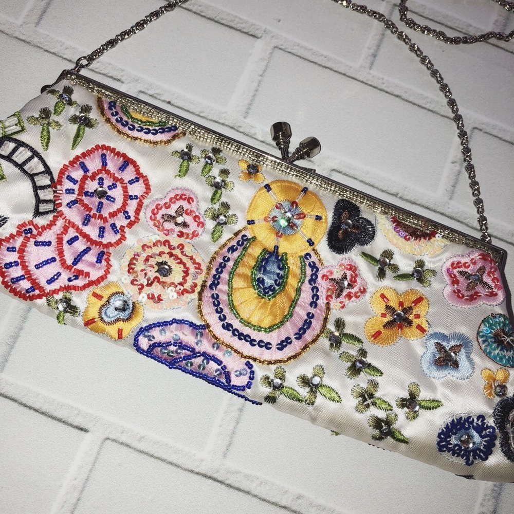 Beaded clutch/shoulder bag